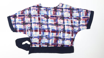 Avon Womens Multicoloured  Polyester Basic Blouse Size 14 Round Neck