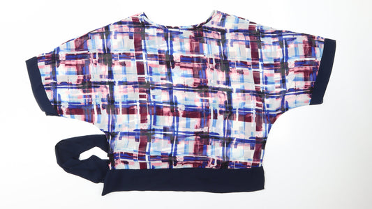 Avon Womens Multicoloured  Polyester Basic Blouse Size 14 Round Neck