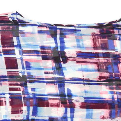 Avon Womens Multicoloured  Polyester Basic Blouse Size 14 Round Neck