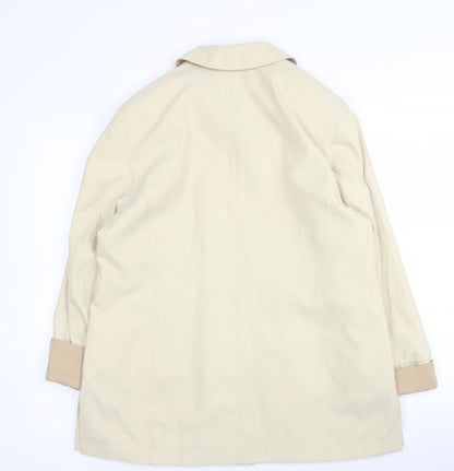 Isabell Womens Beige   Overcoat Coat Size 12  Button