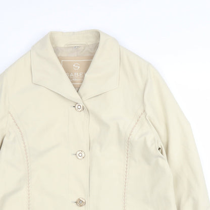 Isabell Womens Beige   Overcoat Coat Size 12  Button