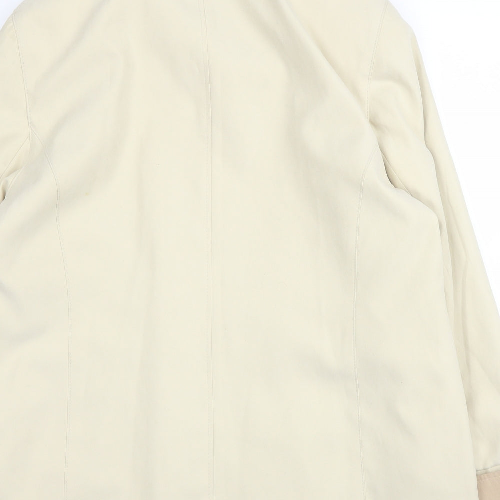 Isabell Womens Beige   Overcoat Coat Size 12  Button