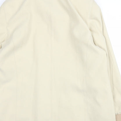 Isabell Womens Beige   Overcoat Coat Size 12  Button