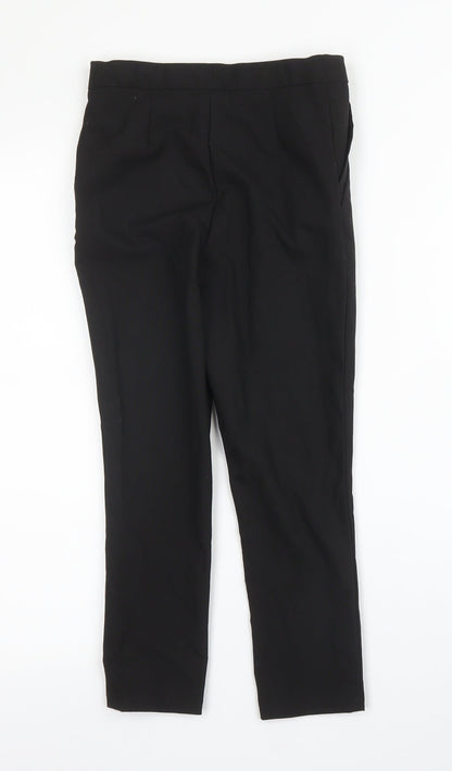 George Girls Black  Viscose Carpenter Trousers Size 6-7 Years L20 in Regular Zip