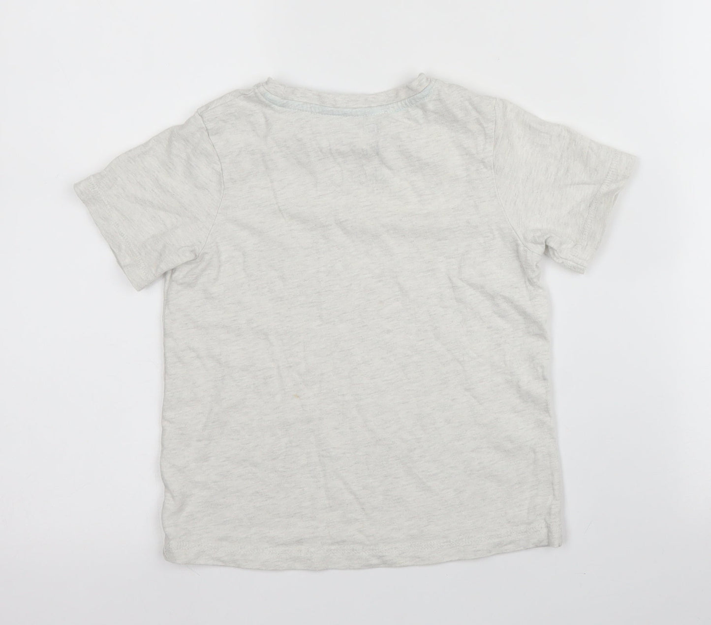 TU Boys Beige  Cotton Basic T-Shirt Size 5-6 Years Round Neck