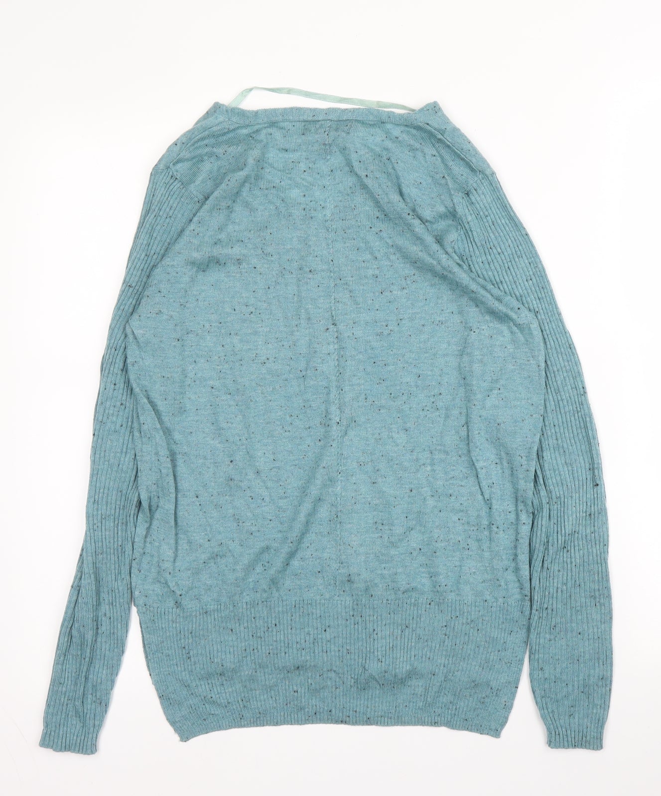 Primark Womens Green V-Neck  Polyester Pullover Jumper Size 8