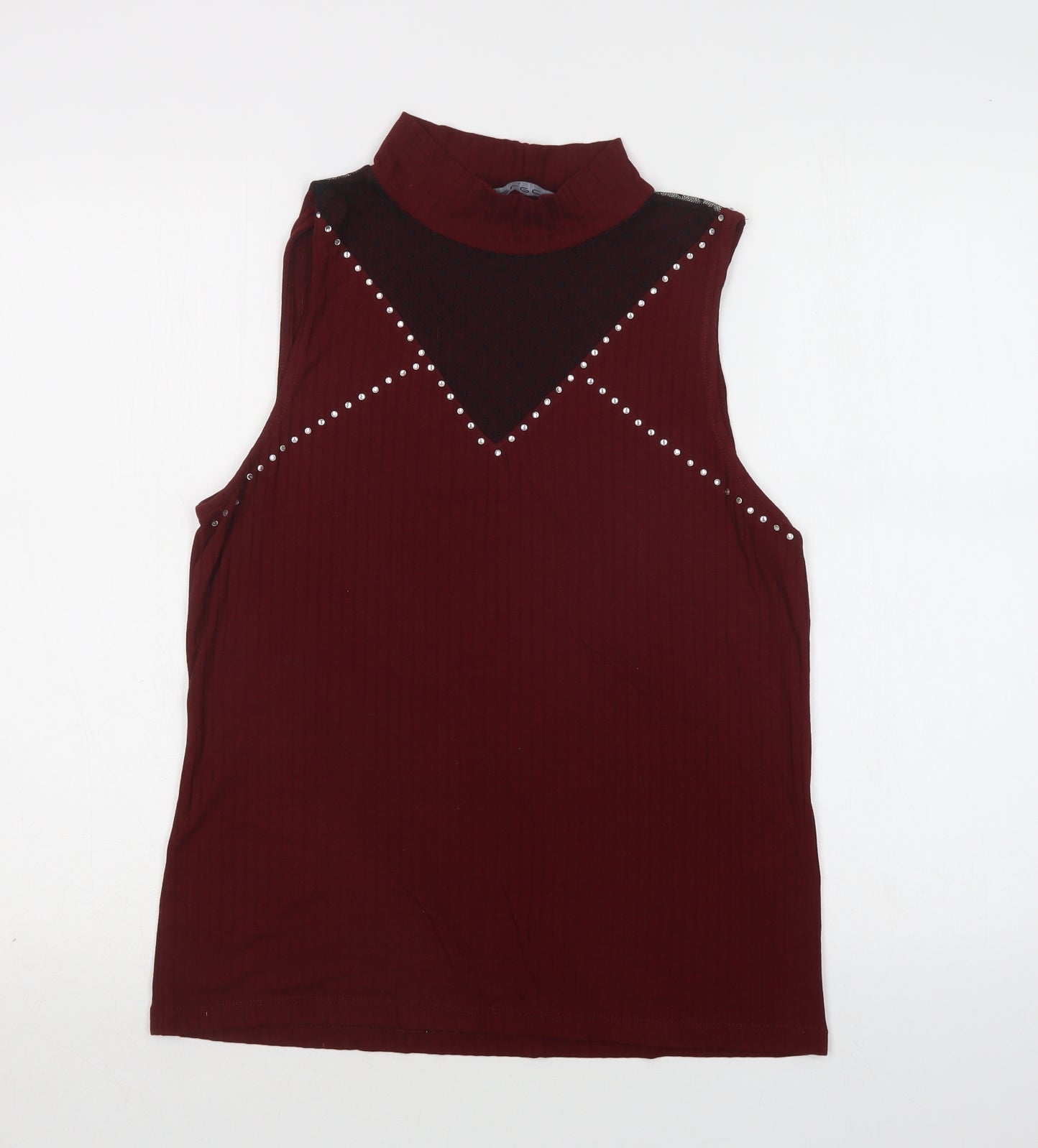 Womens UK Size L Select Red Basic Blouse