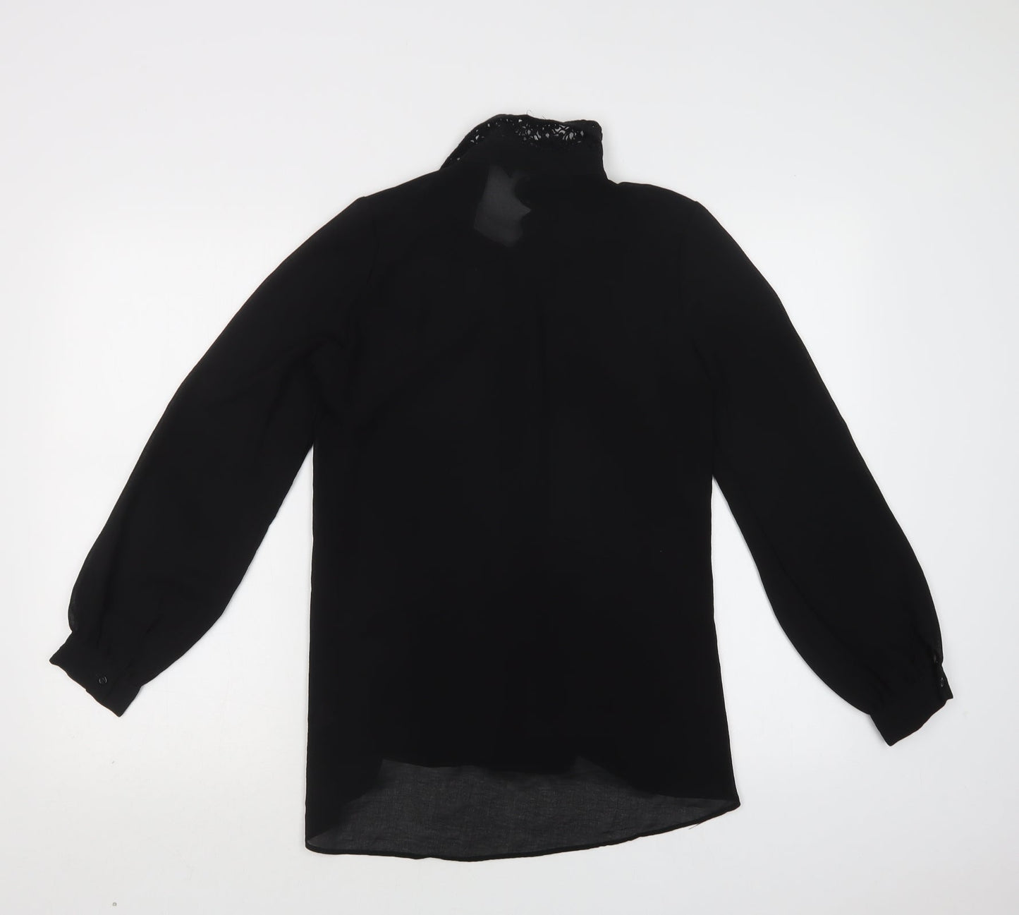 F&F Womens Black  Polyester Basic Button-Up Size 6 Collared