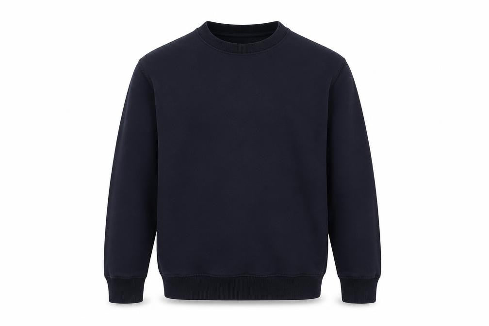 Front view of Tu boys’ blue cotton pullover sweatshirt, size 9, years - school wear