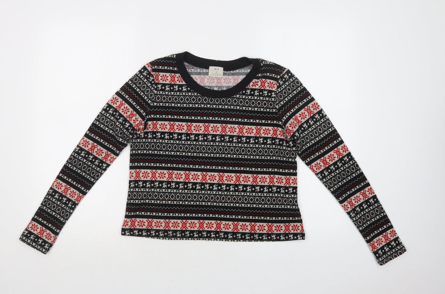 Womens UK Size S Pins & Needles Black Pullover Jumper