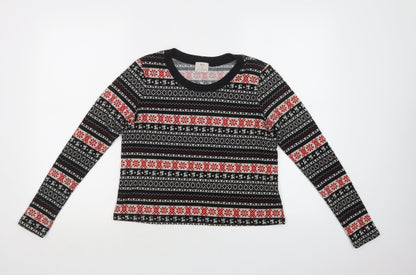 Womens UK Size S Pins & Needles Black Pullover Jumper