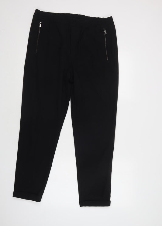 Womens UK Size L H&M Regular Fit Jegging Black Trousers
