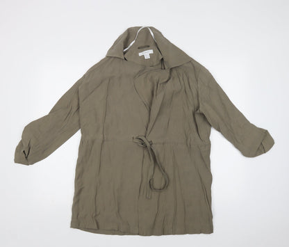 Primark Womens Green   Overcoat Coat Size 12  Drawstring