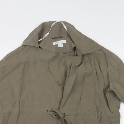 Primark Womens Green   Overcoat Coat Size 12  Drawstring