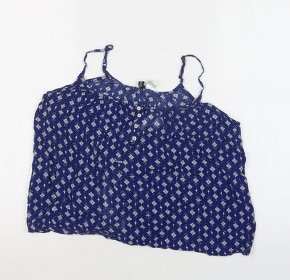 Womens UK Size 10 H&M Blue Camisole Tank