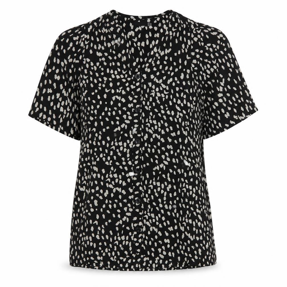 Womens UK Size 10 Boohoo Black Basic Blouse