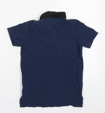 F&F Boys Blue  Cotton Basic Polo Size 6-7 Years Collared Pullover