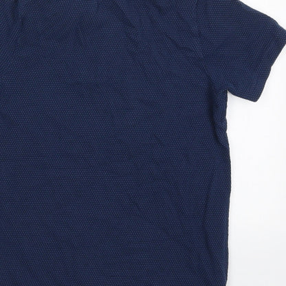 F&F Boys Blue  Cotton Basic Polo Size 6-7 Years Collared Pullover