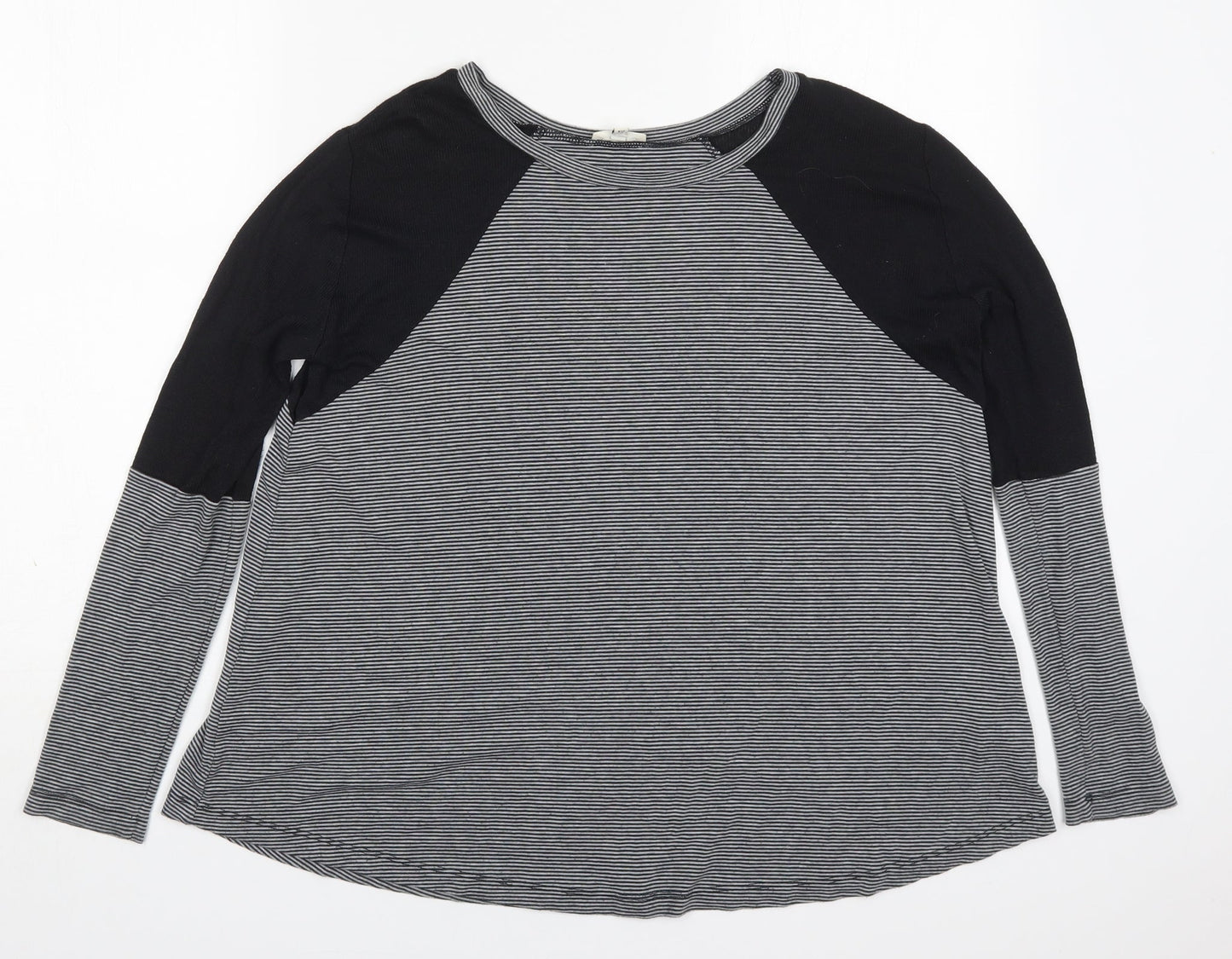 Womens UK Size 10 River Island Grey Basic T-Shirt
