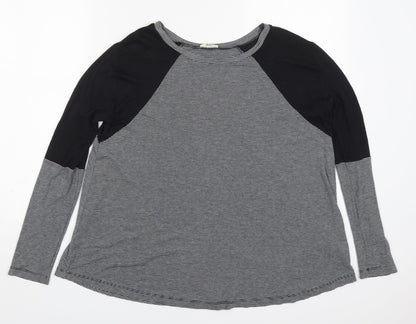 Womens UK Size 10 River Island Grey Basic T-Shirt
