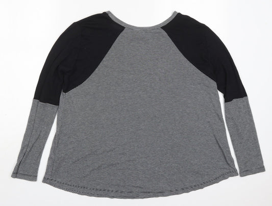 Womens UK Size 10 River Island Grey Basic T-Shirt