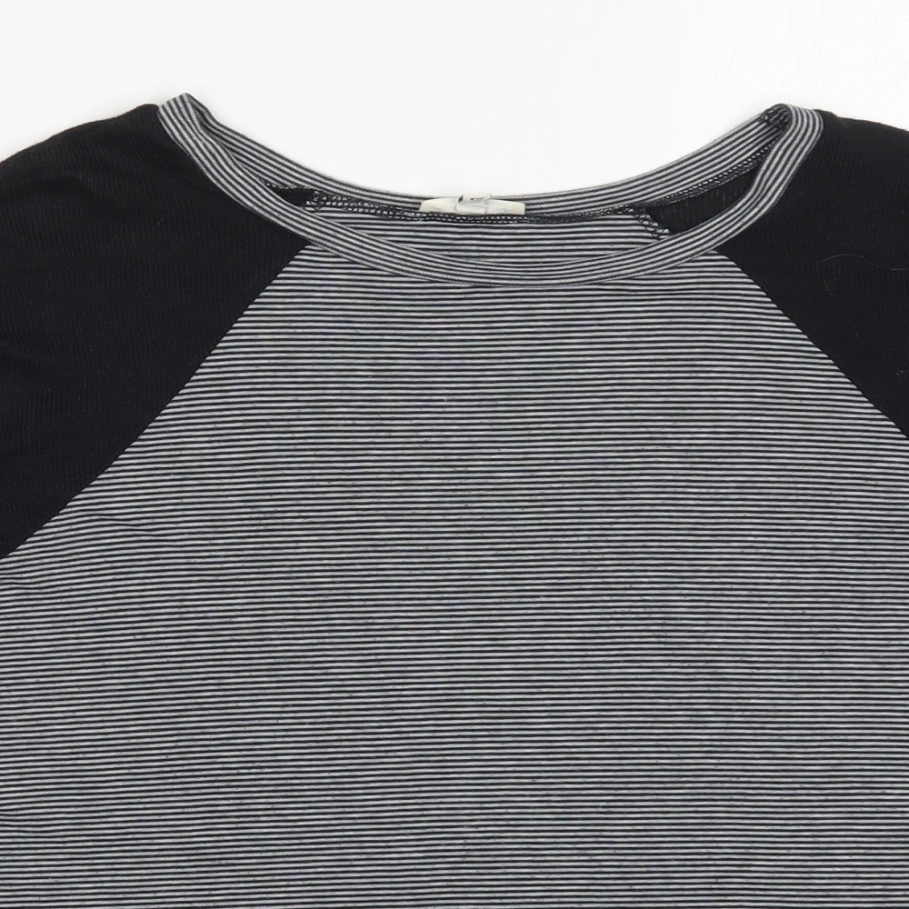 Womens UK Size 10 River Island Grey Basic T-Shirt