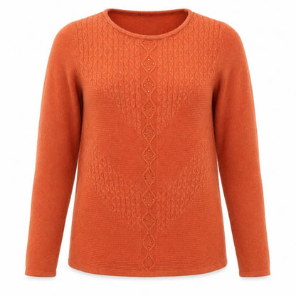 Womens UK Size S Anna Rose Orange Pullover Jumper