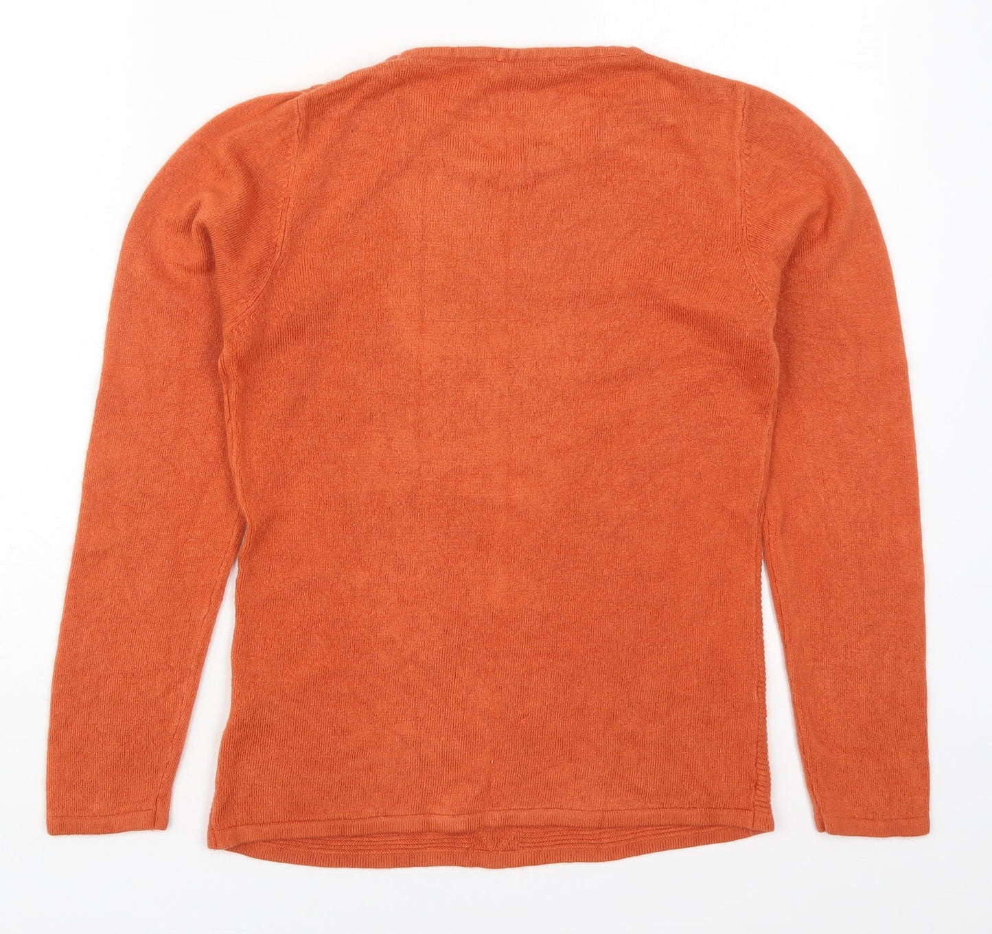 Womens UK Size S Anna Rose Orange Pullover Jumper