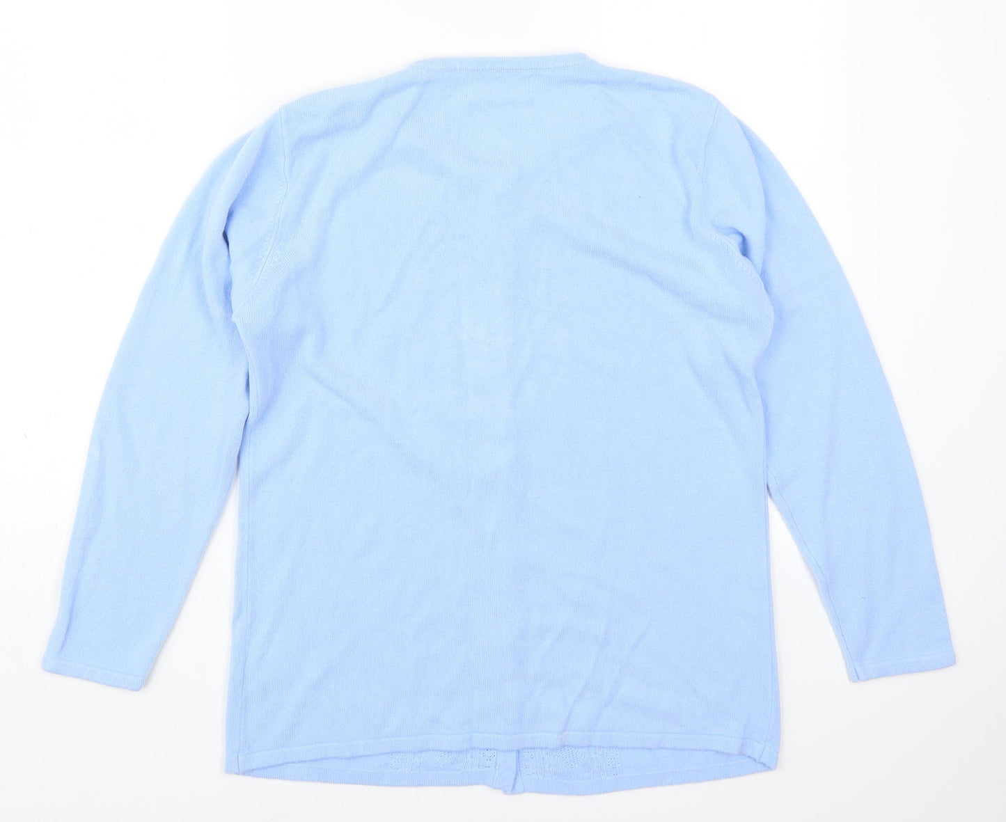 Womens UK Size M Reflect Blue Cardigan Jumper