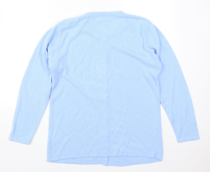 Womens UK Size M Reflect Blue Cardigan Jumper