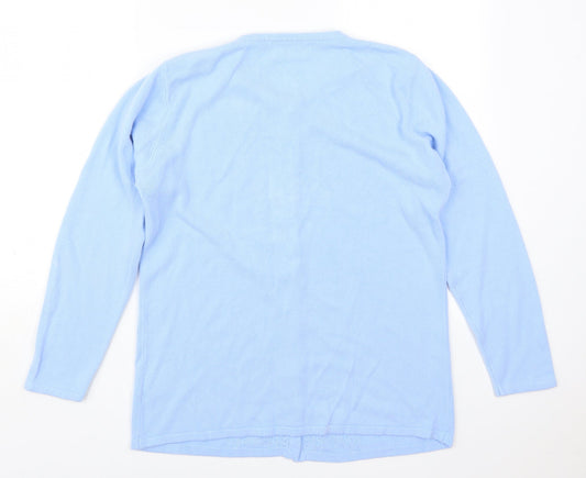 Womens UK Size M Reflect Blue Cardigan Jumper