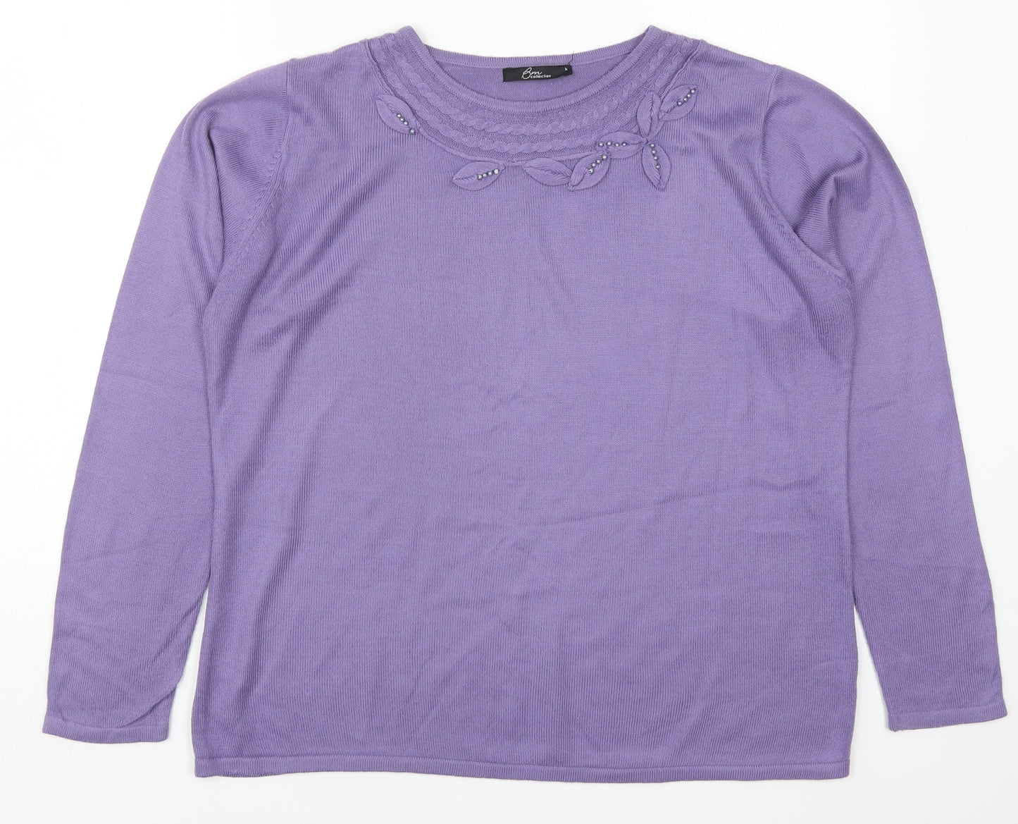 Womens UK Size M Bonmarché Purple Pullover Jumper