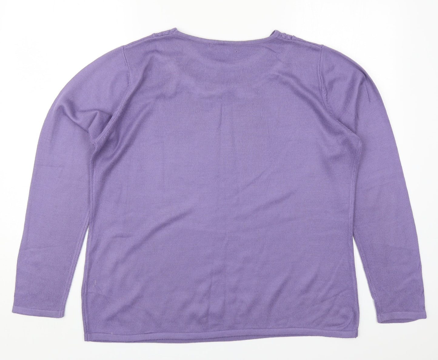 Womens UK Size M Bonmarché Purple Pullover Jumper
