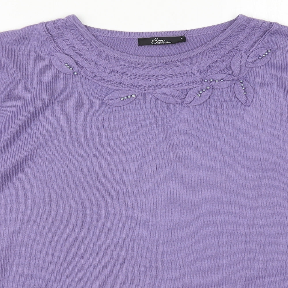 Womens UK Size M Bonmarché Purple Pullover Jumper