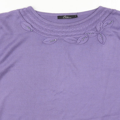 Womens UK Size M Bonmarché Purple Pullover Jumper