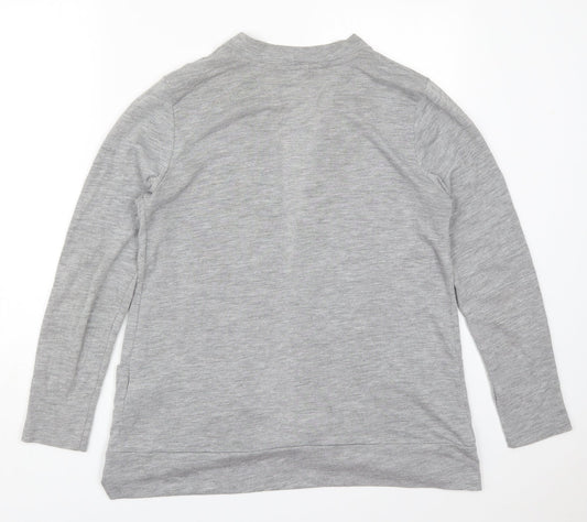 Womens UK Size 14 Papaya Grey Cardigan Jumper