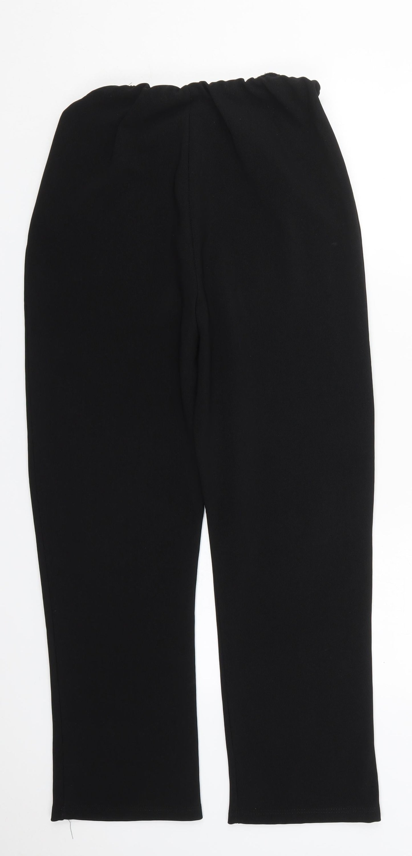 Womens UK Size L Preworn Regular Fit  Black Trousers