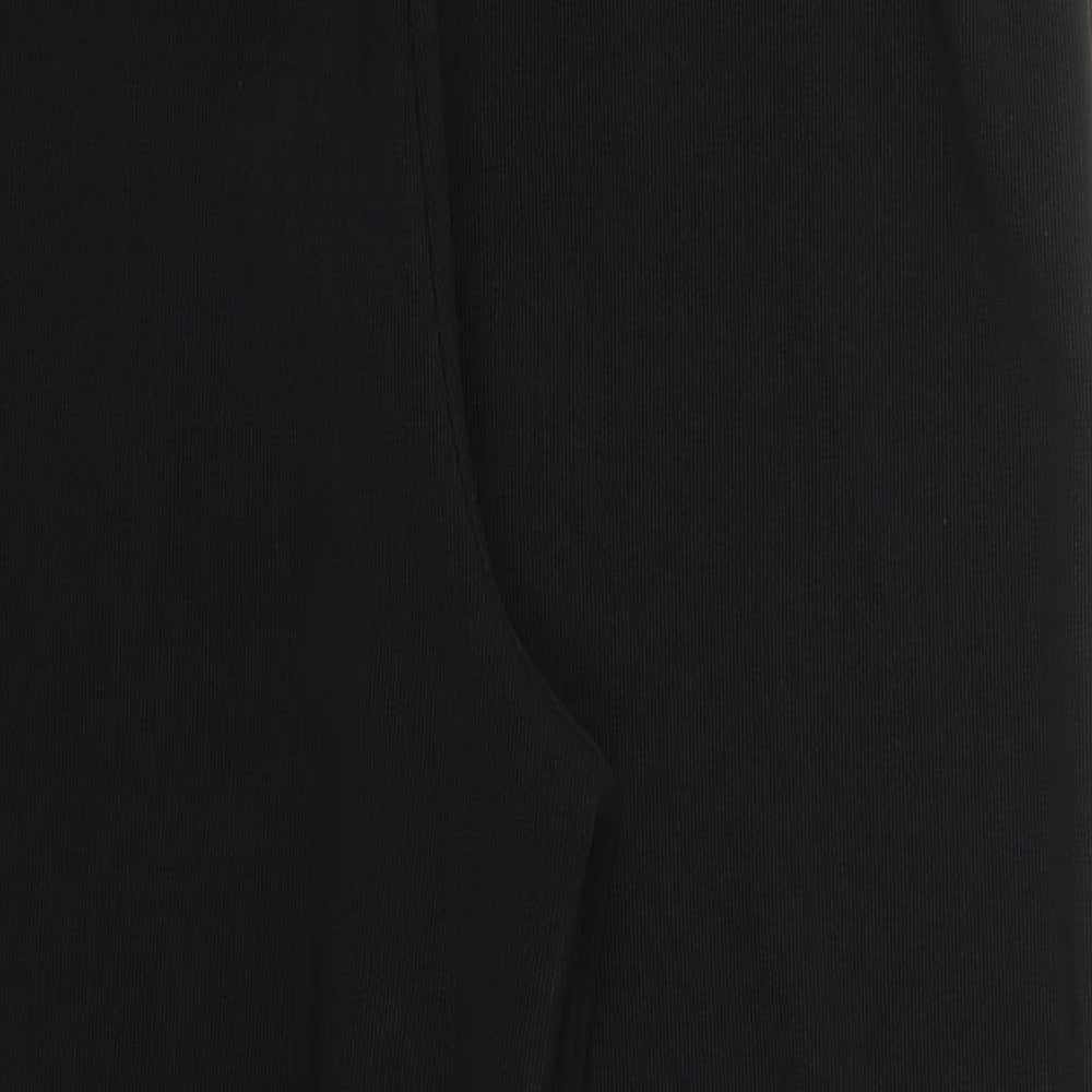 Womens UK Size L Preworn Regular Fit  Black Trousers