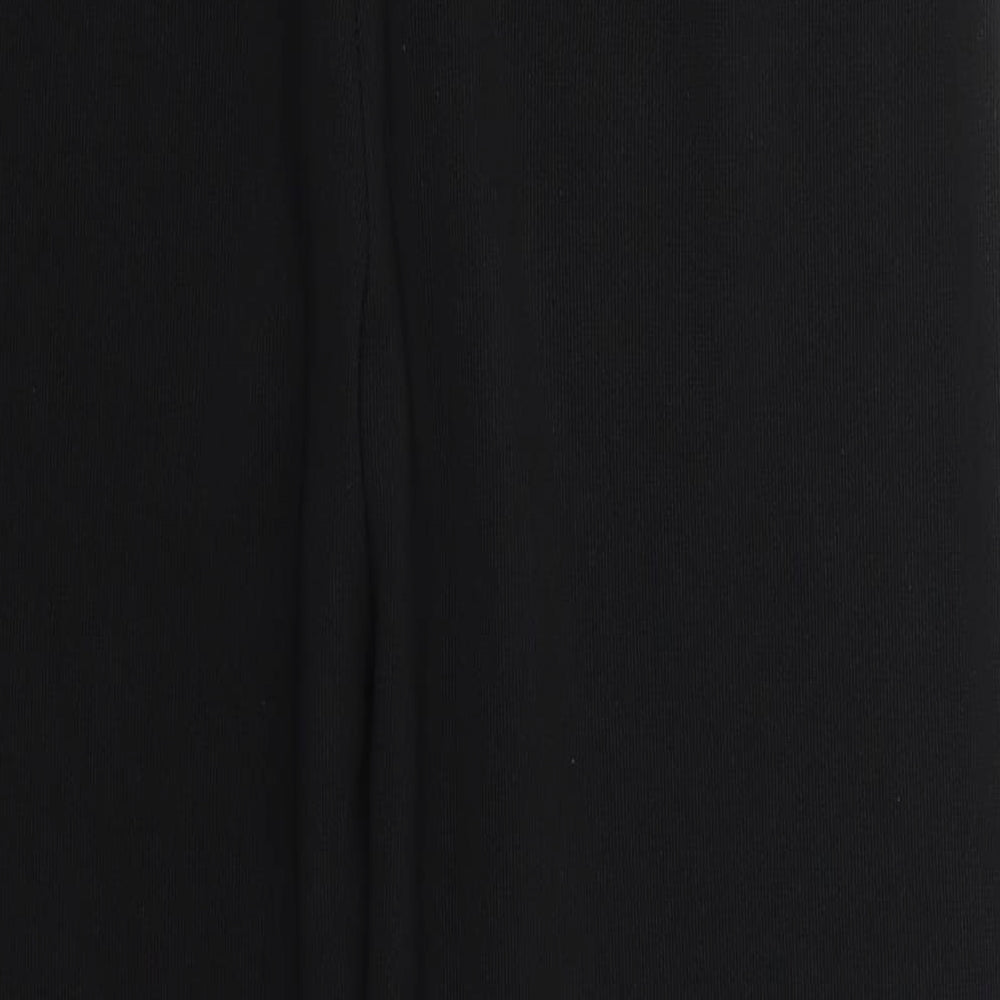 Womens UK Size L Preworn Regular Fit  Black Trousers