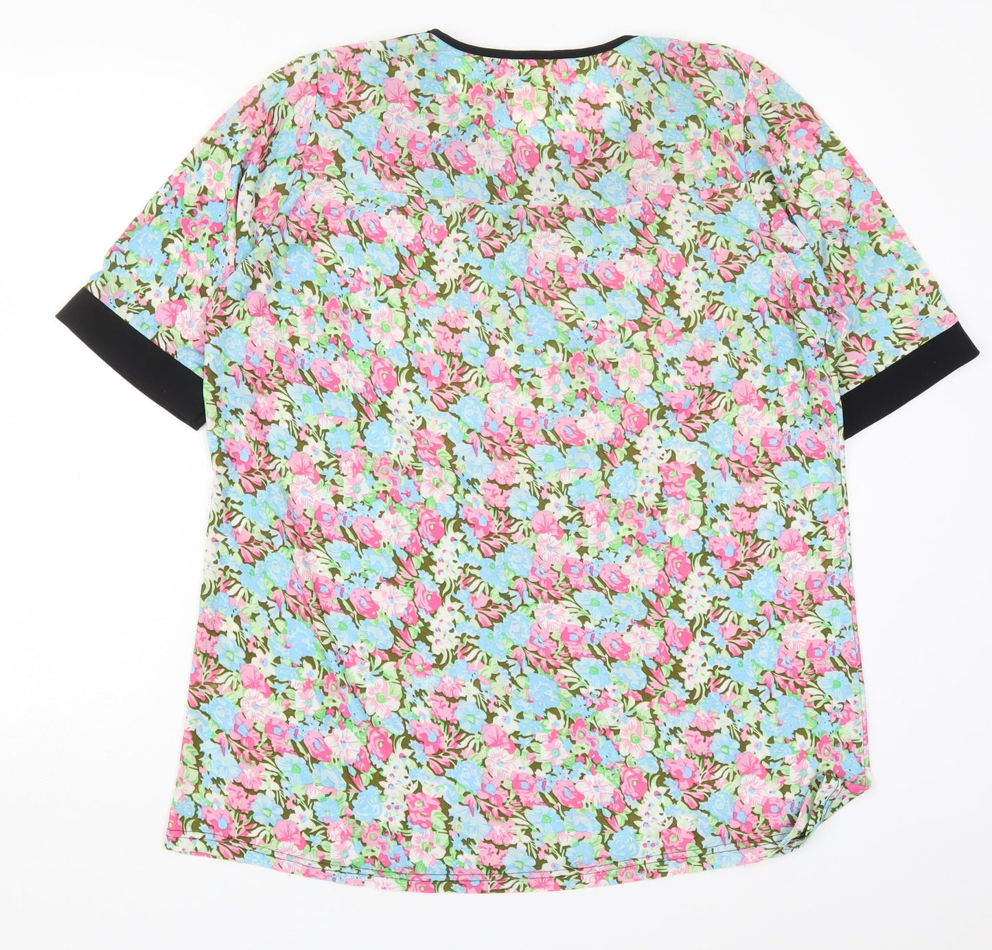 Womens UK Size M Cecilia Multicoloured Basic T-Shirt