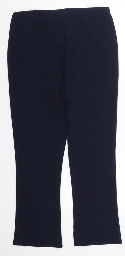 Womens UK Size 14 Preworn Regular Fit  Blue Trousers