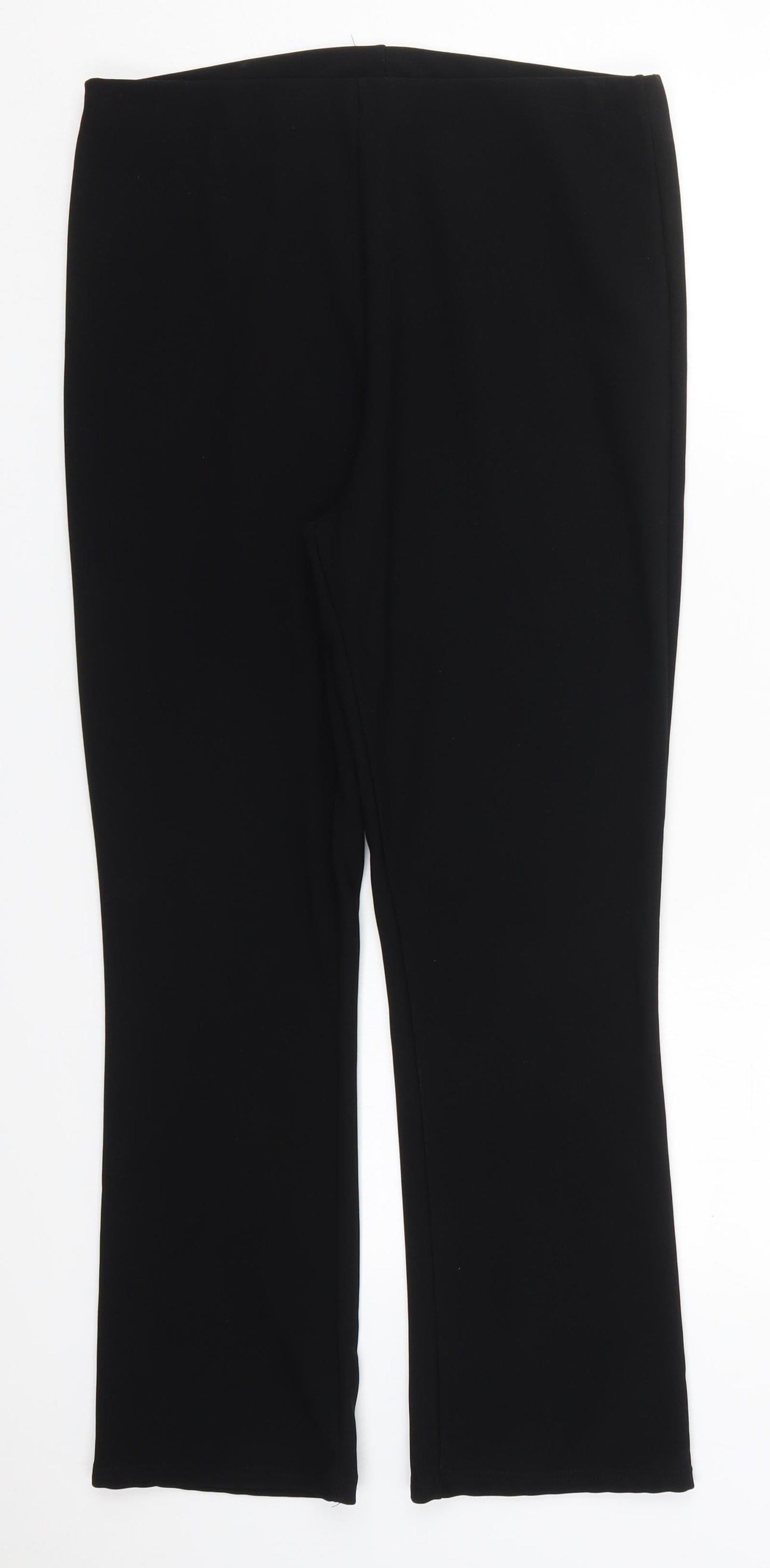 Womens UK Size 12 Preworn Regular Fit  Black Trousers