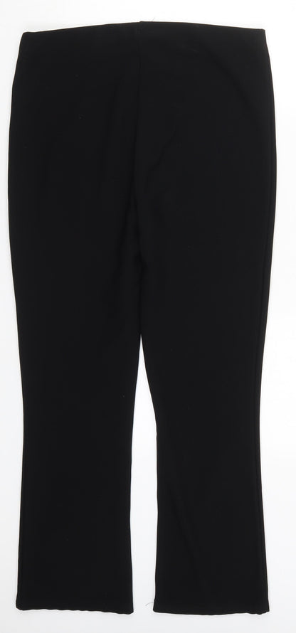 Womens UK Size 12 Preworn Regular Fit  Black Trousers