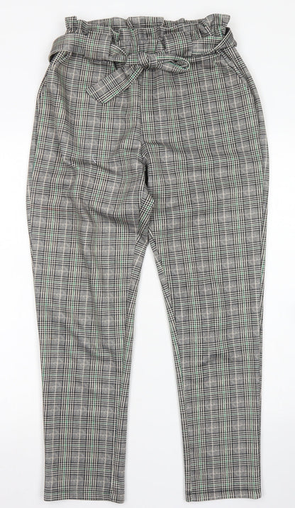 Cameo Rose Womens Grey Plaid Polyester Dress Pants Trousers Size S L27 in Regular  - Paper Bag Waist