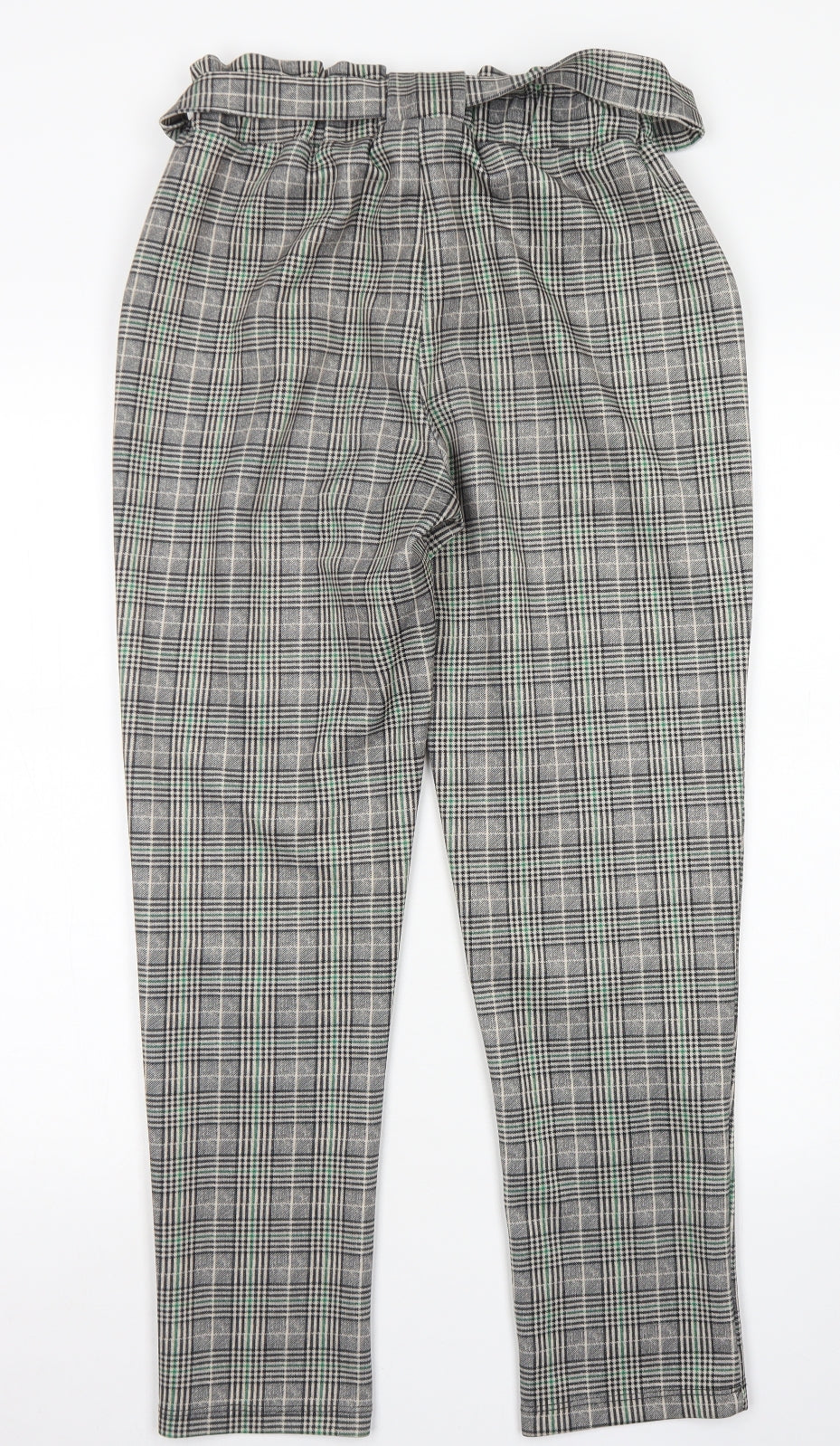 Cameo Rose Womens Grey Plaid Polyester Dress Pants Trousers Size S L27 in Regular  - Paper Bag Waist