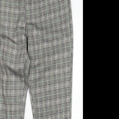 Cameo Rose Womens Grey Plaid Polyester Dress Pants Trousers Size S L27 in Regular  - Paper Bag Waist
