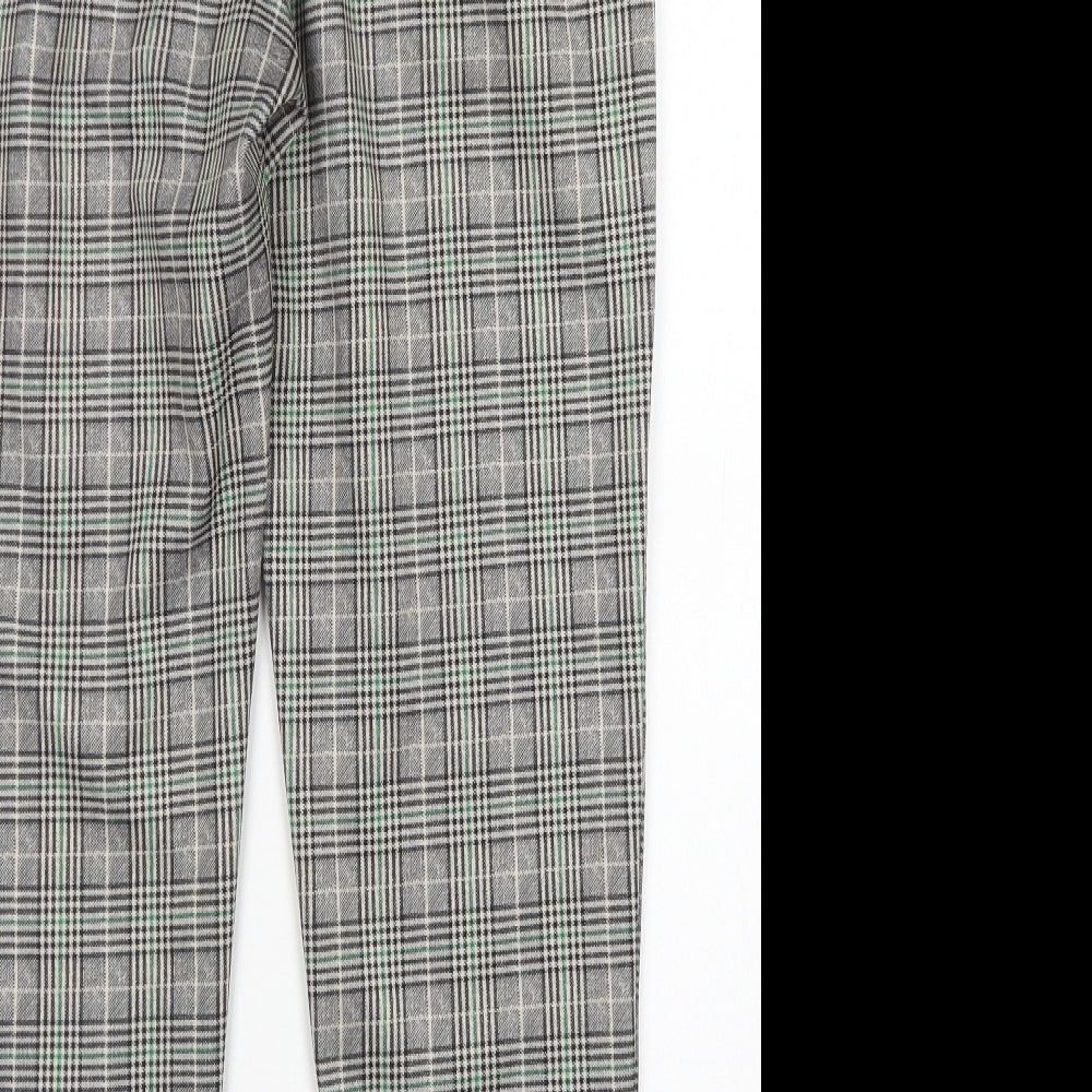 Cameo Rose Womens Grey Plaid Polyester Dress Pants Trousers Size S L27 in Regular  - Paper Bag Waist
