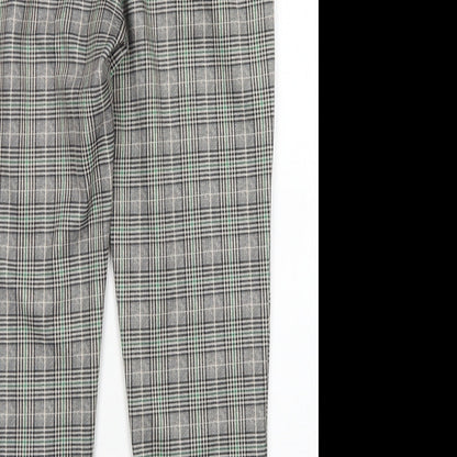 Cameo Rose Womens Grey Plaid Polyester Dress Pants Trousers Size S L27 in Regular  - Paper Bag Waist