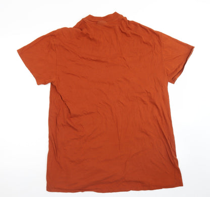 Womens UK Size XS Topshop Brown Basic T-Shirt