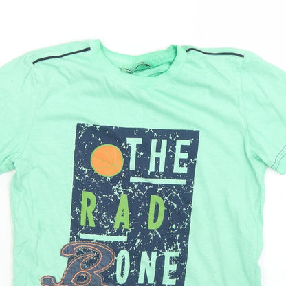 Hay Kids Club Boys Green  Cotton Basic T-Shirt Size 8-9 Years Crew Neck